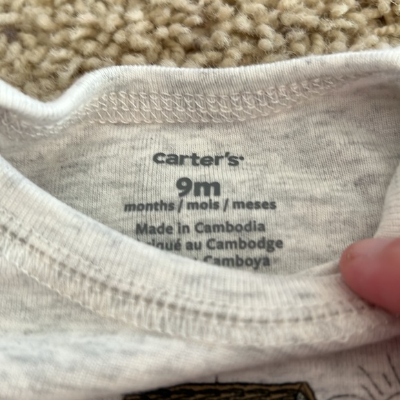 NWT Carters Long Sleeve Pants Onesie 9 months - Picture 3 of 4